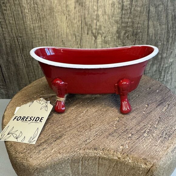 Enamel Metal Bathtub Soap Dish Home Decor Kitchen FAST SHIP NEW - Picture 1 of 6